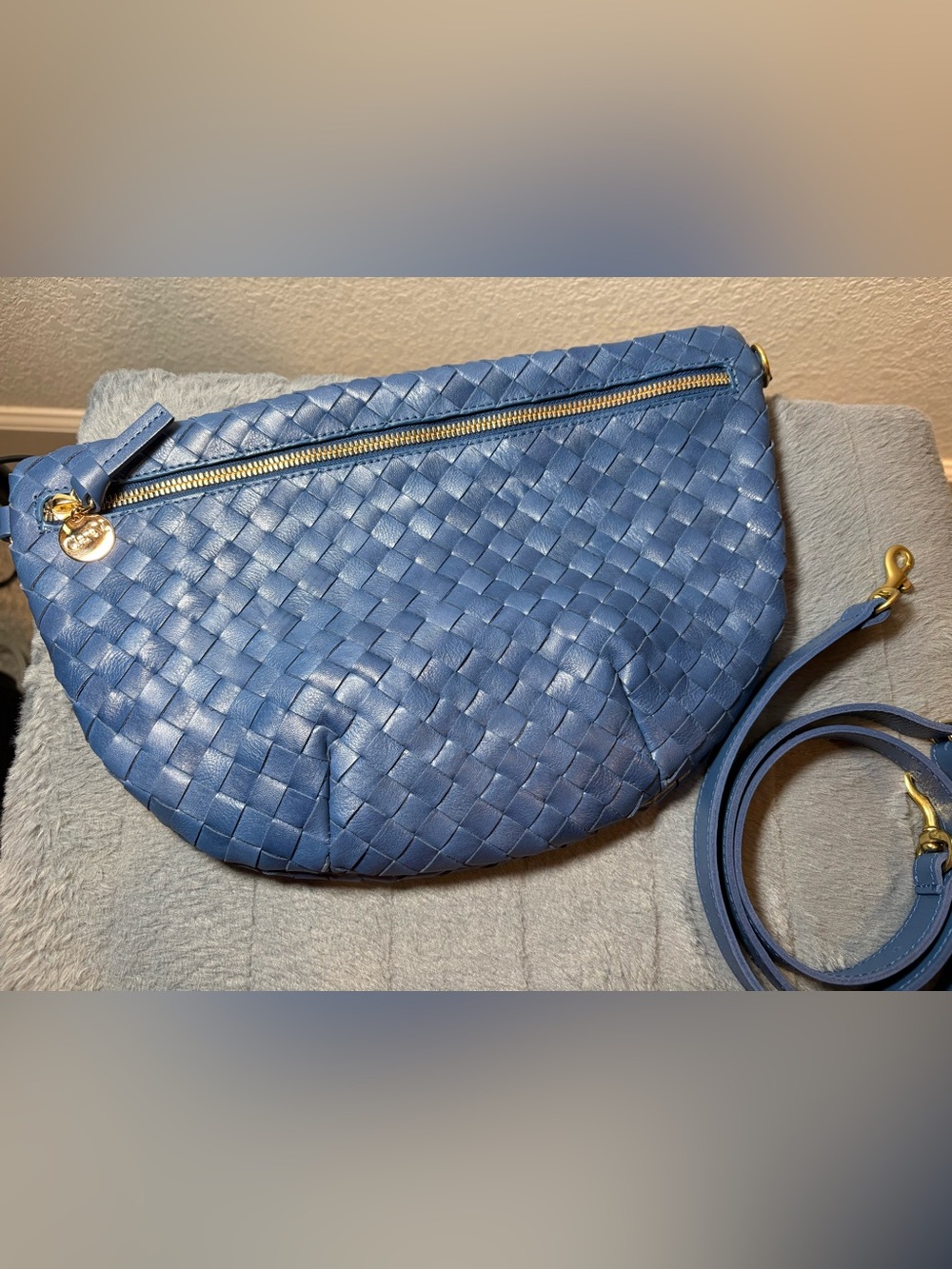 NWOT Clare V Grande Fanny in french blue